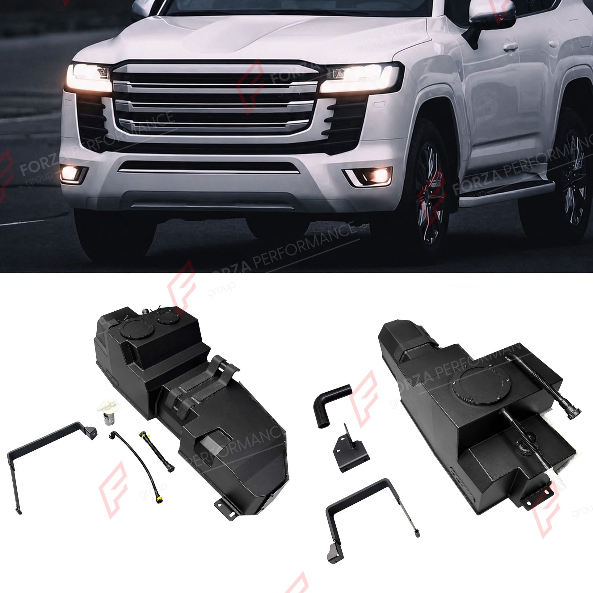 COMBO LONG RANGE FUEL TANK SYSTEM KIT 164L, +84L (EXTRA 22 GAL) EXTENDED RANGE for TOYOTA LAND CRUISER LC300 3.3T GCC SPEC DIESEL 2021+