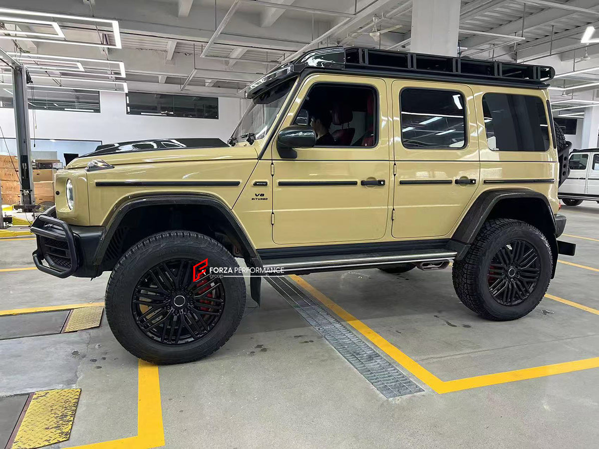 COMPLETE AXLE WITH PORTALS FOR 4x4 MERCEDES BENZ G CLASS AMG W463

Gear Ratio: 1.26

Clearance Increase: +150mm

Wheels PCD: 8 x 164.8


Material: Aluminium

Color: Black, Gold, Silver, Grey, Red