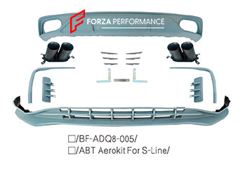 CONVERSION AERO BODY KIT for AUDI Q8 4M 2019 - 2023 UPGRADE to AUDI RSQ8 4M FACELIFT S-LINE 2024+



Set includes:

Front Lip
Rear Diffuser
Exhaust tips


Material: Plastic

Payment ►
Visa
Mastercard
PayPal with a credit card (add 4.4% at checkout)
Payoneer
Cryptocurrency
Shipment ►
By express DHL/UPS/TNT/FedEx
To the local international airport
Special line by air
Special line by the sea
To Europe and the UK by train

Please let us know which shipping option you prefer.


