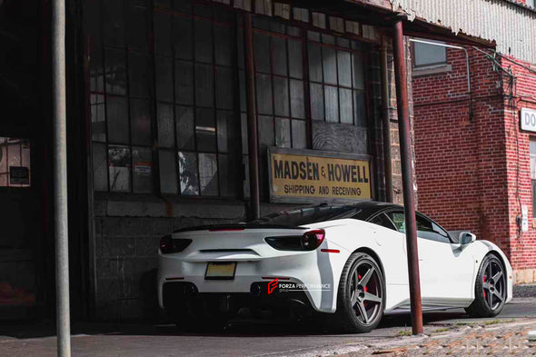 CONVERSION BODY KIT for FERRARI 488 2015+ to FERRARI 488 PISTA

Set includes:

Front bumper
Carbon front lip
Carbon hood/bonnet
Carbon side skirts add-ons
Rear bumper
Carbon rear diffuser
Rear decklid spoiler

Material: Autoclaved fiberglass and dry carbon fiber

Note: Professional installation is required

Production time: 30 Days

Payment ►
Visa
Mastercard
PayPal with a credit card (add 4.4% at checkout)
Payoneer
Cryptocurrency
Shipment ►
By express DHL/UPS/TNT/FedEx
To the local international airport
Spe