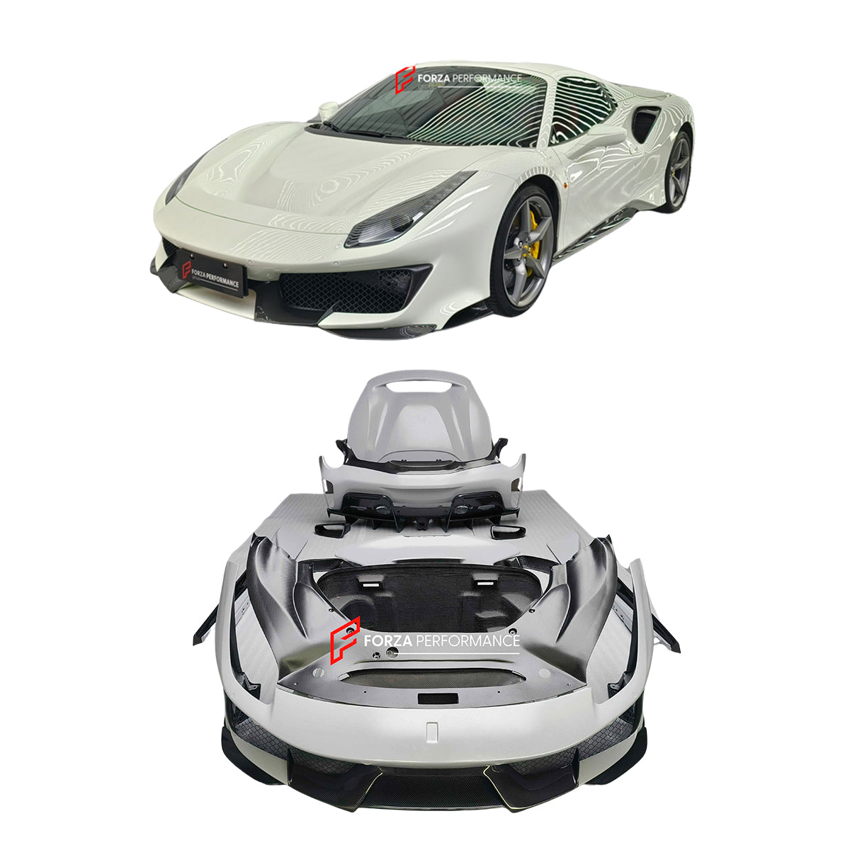 CONVERSION BODY KIT for FERRARI 488 SPIDER 2015 - 2020 UPGRADE to 488