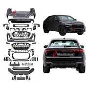 CONVERSION BODY KIT for AUDI Q8 4M FACELIFT 2023+ UPGRADE to RS Q8 4M FACELIFT 2024+ FORZA PERFORMANCE custom fit RS Q8 Style

Set includes:
Front Bumper Assembly
Front Grille
Rear Bumper Assembly
Rear Diffuser
Exhaust Tips

Material: Plastic

NOTE: Professional installation is required.