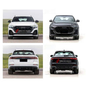 CONVERSION BODY KIT for AUDI Q8 4M FACELIFT 2023+ UPGRADE to RS Q8 4M FACELIFT 2024+ FORZA PERFORMANCE custom fit RS Q8 Style

Set includes:
Front Bumper Assembly
Front Grille
Rear Bumper Assembly
Rear Diffuser
Exhaust Tips

Material: Plastic

NOTE: Professional installation is required.