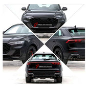 CONVERSION BODY KIT for AUDI Q8 4M FACELIFT 2023+ UPGRADE to RS Q8 4M FACELIFT 2024+ FORZA PERFORMANCE custom fit RS Q8 Style

Set includes:
Front Bumper Assembly
Front Grille
Rear Bumper Assembly
Rear Diffuser
Exhaust Tips

Material: Plastic

NOTE: Professional installation is required.