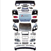 CONVERSION UPGRADE FACELIFT OLD TO NEW BODY KIT for Bentley Flying Spur 2005 - 2012 to Flying Spur 2013 - 2019
Set includes:

Front Lip
Front Bumper Assembly
Front Grille
Hood Bonnet
Ducktail Spoiler
Trunk Lid
Rear Bumper Assembly
Exhaust Tips
Material: Plastic

NOTE: Professional installation is required.