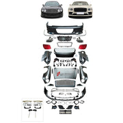 CONVERSION UPGRADE FACELIFT OLD TO NEW BODY KIT for Bentley Flying Spur 2005 - 2019 to Flying Spur 2020+
Set includes:

Front Lip
Front Bumper Assembly
Front Grille
License Plate
Hood Bonnet
Front Fenders
Rear Fenders
Trunk Lid
Rear Bumper Assembly
Exhaust Tips
Material: Plastic

NOTE: Professional installation is required.