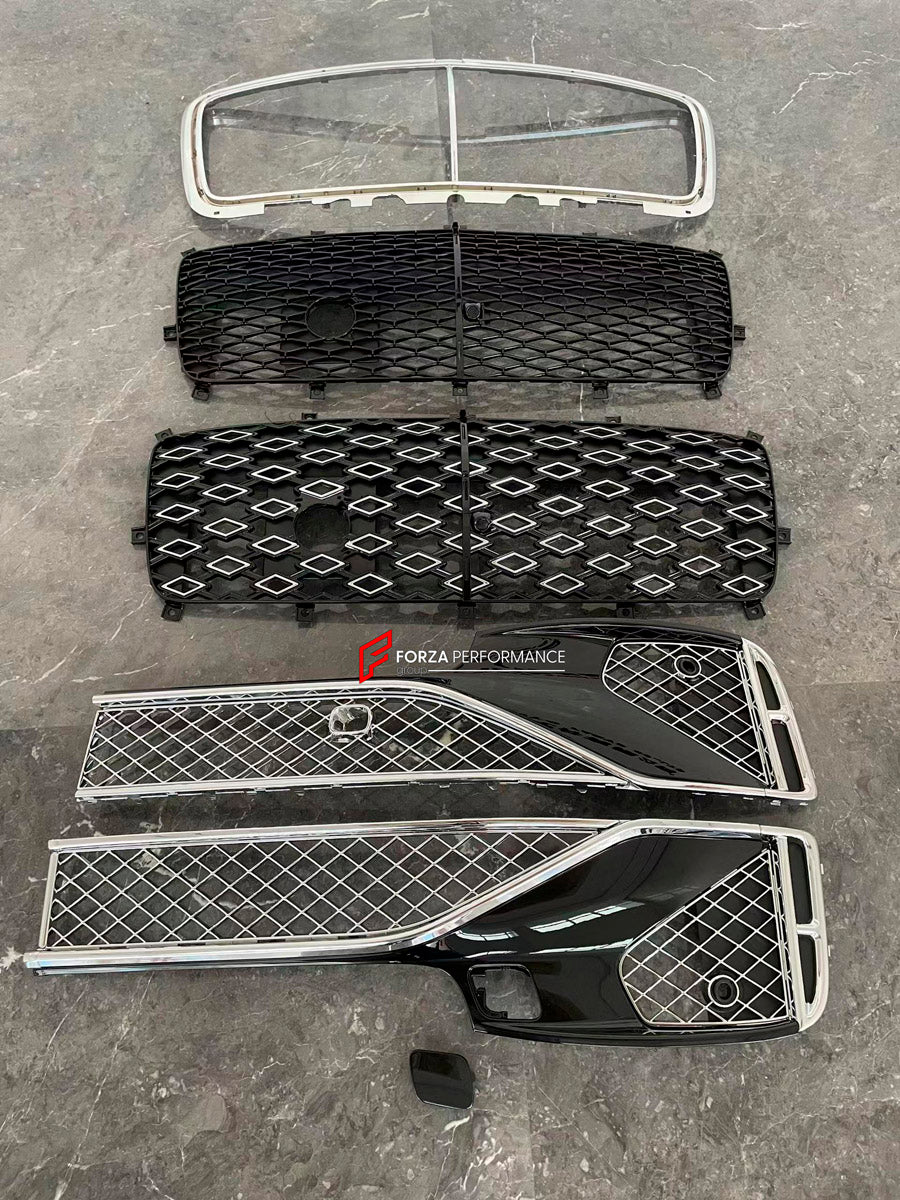 CONVERSION UPGRADE FACELIFT OLD TO NEW BODY KIT for Bentley Flying Spur 2005 - 2019 to Flying Spur 2025+
Set includes:

Front Lip
Front Bumper Assembly
Front Grille
License Plate
Hood Bonnet
Front Fenders
Rear Fenders
Trunk Lid
Rear Bumper Assembly
Exhaust Tips
Material: Plastic

NOTE: Professional installation is required.