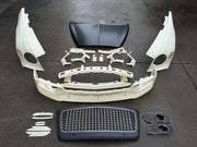 Conversion Body Kit for Bentley Flying Spur 2010 to 2020+  Set include:   Front lip Hood Center Grille Lower mesh Rear bumper Fenders Taillights Headlights Hood Material: Plastic 