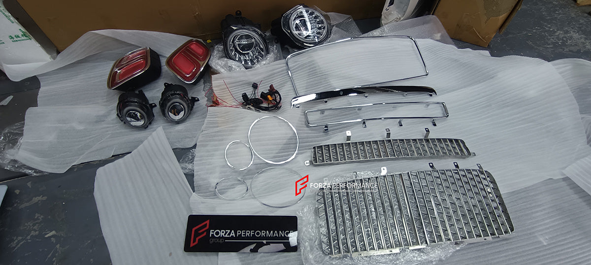 CONVERSION BODY KIT for BENTLEY MULSANNE 2009 - 2016 to FACELIFT 2017 - 2020



Set includes:

Front Bumper

Hood

Front Grille
Fenders
Taillights

Headlights

Material: Fiberglass

Note: Professional installation is required.

CONTACT US FOR PRICING

* Each part can be sent separately. If you need a specific part, please contact us.



Payment ►
Visa

Master Card

PayPal (Pay via PayPal add 4,4%)
Cryptocurrency
Shipment ►
By express DHL/UPS/TNT/FedEx
To the local international airport
Special line by air
S