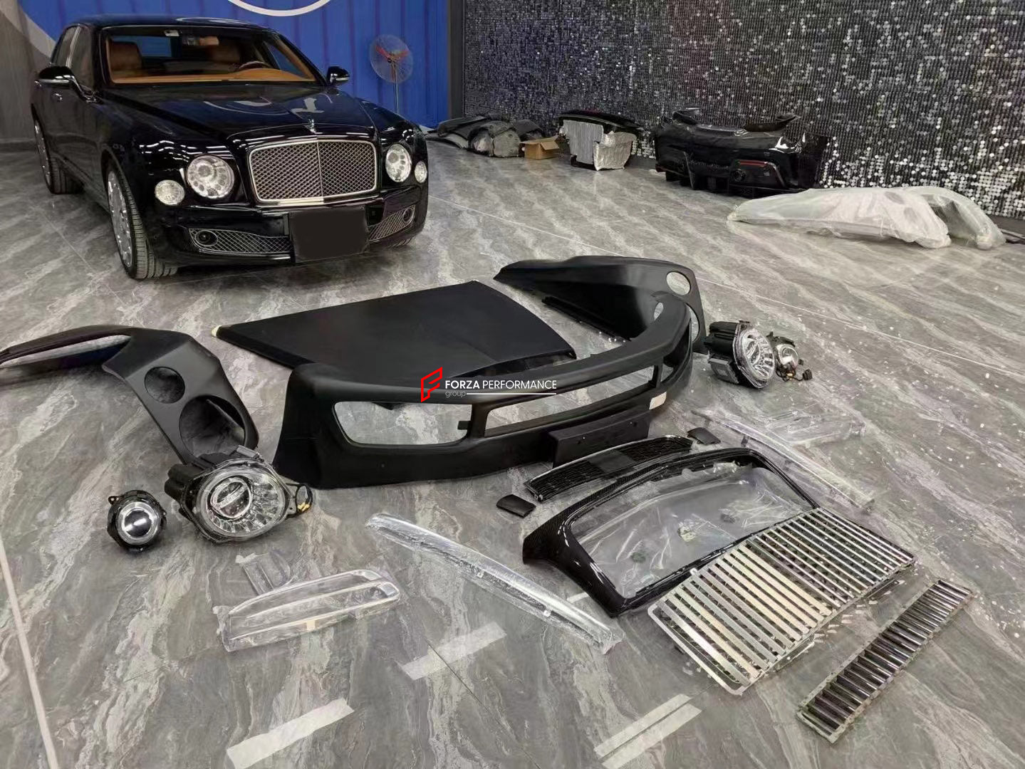 Bentley Conversion Kit CONVERSION BODY KIT for BENTLEY MULSANNE 2009 - 2016 to FACELIFT 2017 ...