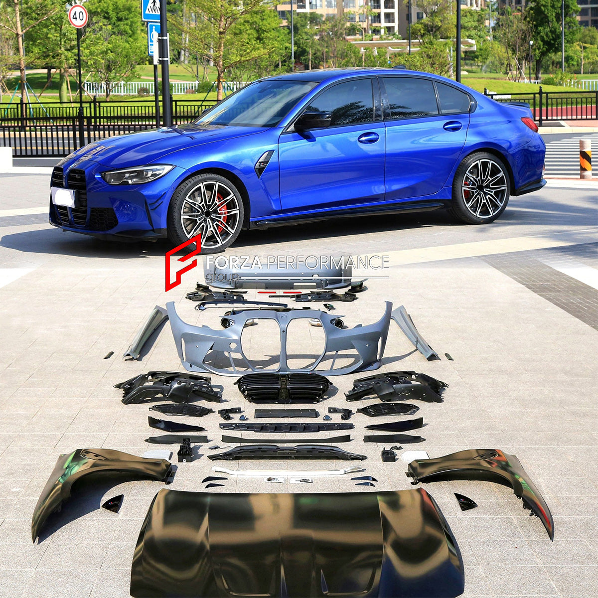 CONVERSION BODY KIT FOR BMW 3 SERIES G20 G28 2020 - 2022 upgrade to M3 G80 2020+ FACELIFT