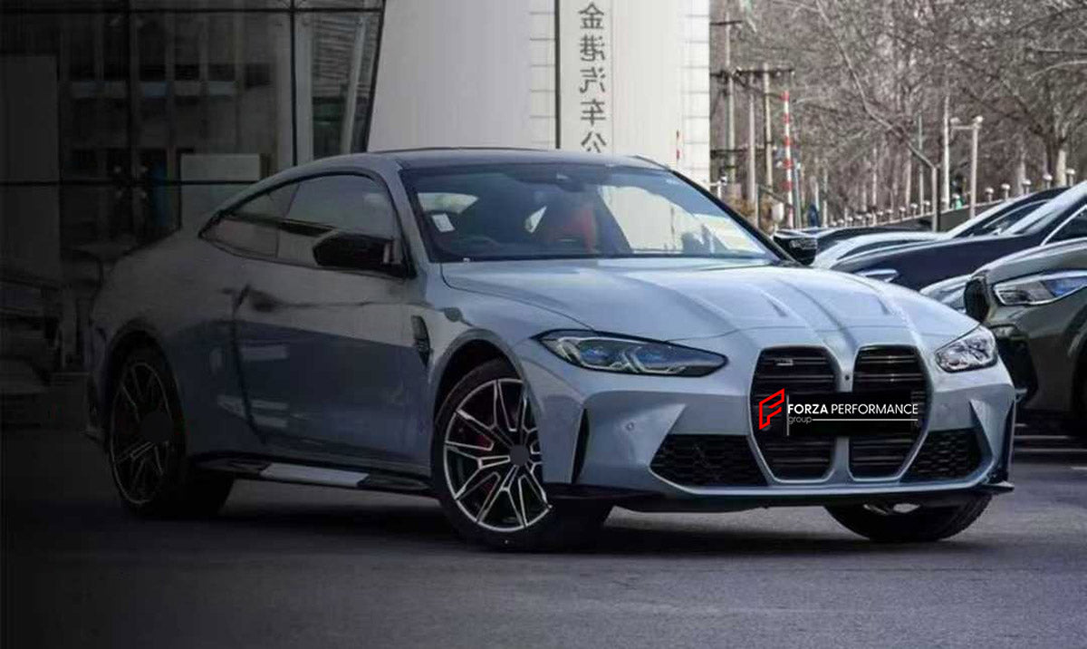 CONVERSION BODY KIT for BMW 4 SERIES G22 G23 2020 - 2024 UPGRADE to M4 G82 G83 2021 - 2024

Set includes:
Front Bumper Assembly
Front Grille
Hood Bonnet
Side Skirts
Rear Bumper Assembly
Exhaust Tips

Material: Plastic

NOTE: Professional installation is required.