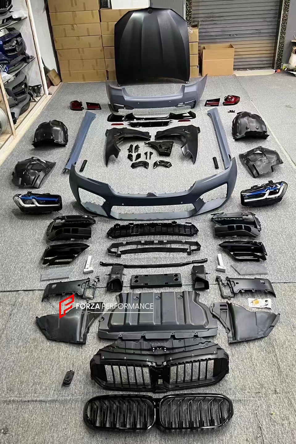 CONVERSION BODY KIT for BMW 5 SERIES G30 2018 - 2020 UPGRADE to M5 F90 LCI FACELIFT 2020 - 2023

Set includes:

Front Bumper
Front Bumper Trims
Front Grille
Headlights
Side Skirts
Tail Lights
Rear Bumper
Rear Diffuser
Exhaust Tips

Material: Plastic

NOTE: Professional installation is required.
Keywords ►

Conversion Body Kit for BMW 5 Series G30 2018-2020, BMW 5 Series G30 to M5 F90 LCI Facelift Conversion, BMW 5 Series Conversion Body Kit Upgrade to M5 F90, BMW M5 F90 LCI Facelift Conversion Body Kit, Cus