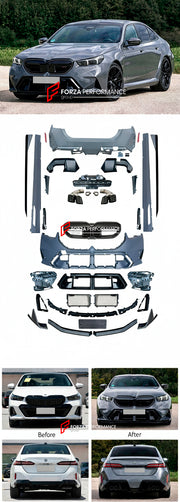 CONVERSION BODY KIT for BMW 5 SERIES G60 G68 2023+ UPGRADE to M5 G90 2024+



Set includes:

Front Bumper
Front Grille
Side Skirts

Rear Diffuser

Material: Plastic

Note: Professional installation is required.

Each part can be sent separately. If you need a specific part, please contact us.

Please let us know what product are you interested in exactly.

Contact us for pricing.

Why “Contact Us for Pricing”?

We don’t display fixed prices because our goal is to offer you the most competitive deal possible