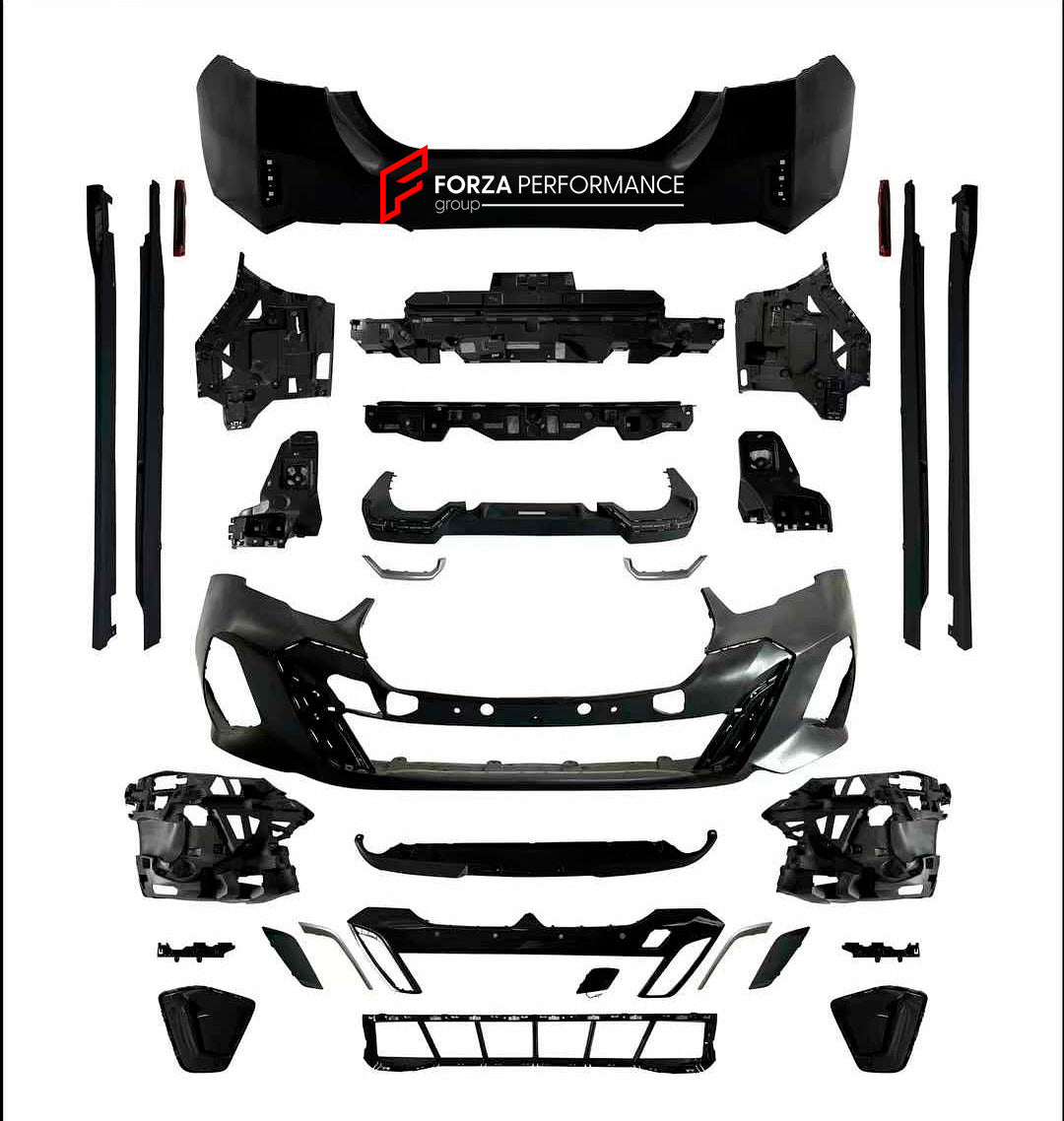 CONVERSION BODY KIT for BMW 5 SERIES G60 G68 2024+ UPGRADE to M TECH


Set includes:
Front Bumper Assembly
Side Skirts
Rear Bumper Assembly
Rear Diffuser

Material: Plastic + Aluminum + Stainless steel

Note: Professional installation is required