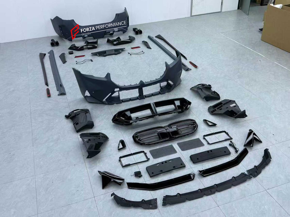 CONVERSION UPGRADE FACELIFT OLD TO NEW BODY KIT for BMW G60/G68 2024+ to M5 G90 2025+ FACELIFT
Set includes:

Front Bumper
Front Grille
Side Skirts
Rear Diffuser
Material: Plastic

NOTE: Professional installation is required.
