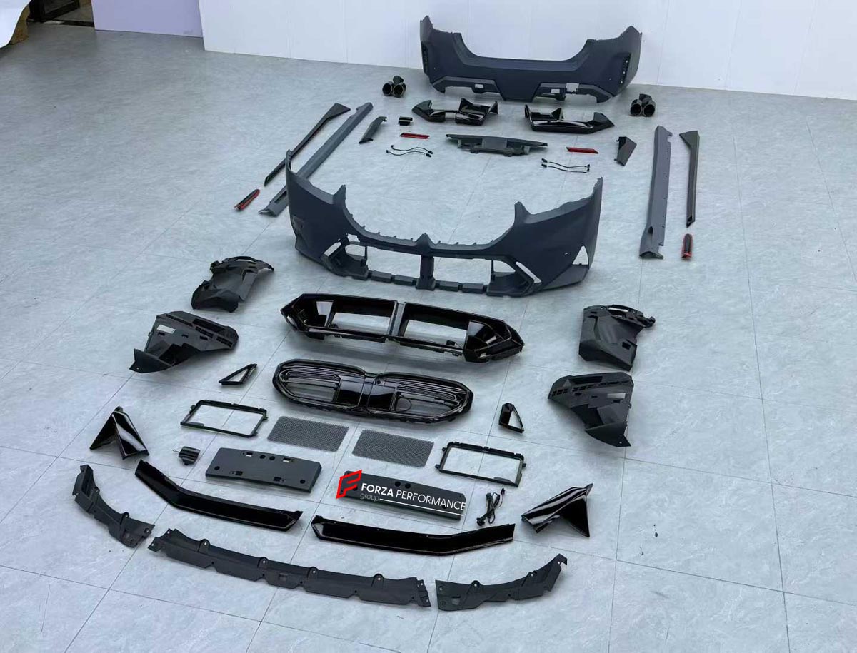 CONVERSION UPGRADE FACELIFT OLD TO NEW BODY KIT for BMW G60/G68 2024+ to M5 G90 2025+ FACELIFT
Set includes:

Front Bumper
Front Grille
Side Skirts
Rear Diffuser
Material: Plastic

NOTE: Professional installation is required.