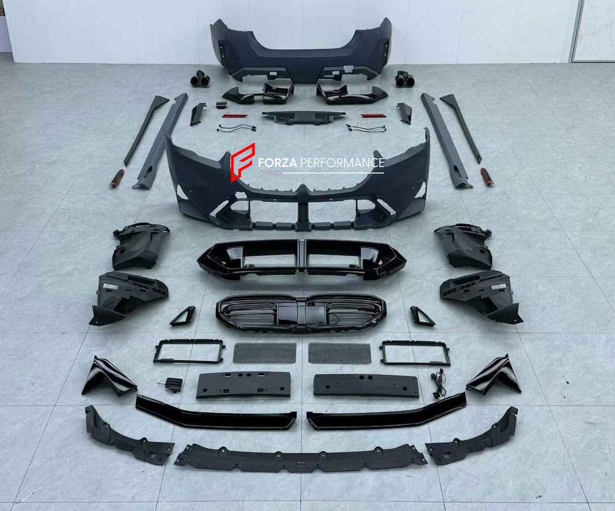 CONVERSION UPGRADE FACELIFT OLD TO NEW BODY KIT for BMW G60/G68 2024+ to M5 G90 2025+ FACELIFT
Set includes:

Front Bumper
Front Grille
Side Skirts
Rear Diffuser
Material: Plastic

NOTE: Professional installation is required.