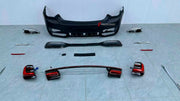 CONVERSION UPGRADE FACELIFT OLD TO NEW BODY KIT for BMW 7 Series F01 F02 2008 - 2015 to G11 G12 2015 - 2022
Set includes:

Front Lip
Front Bumper Assembly
Front Grille
License Plate
Hood Bonnet
Front Fenders
Body Side Door Moldings
Rear Diffuser
Rear Bumper Assembly
Exhaust Tips
Material: Plastic

NOTE: Professional installation is required.