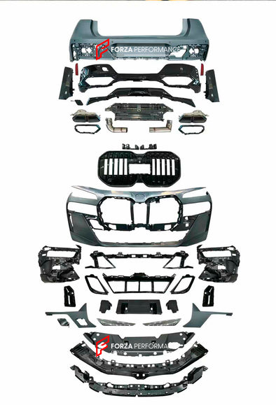 CONVERSION BODY KIT for BMW G70 2022+ UPGRADE to BMW I7 M70



Set includes:

Front Bumper
Grille
Headlights

Front Fenders
Fender Flares

Rear Bumper
Rear Diffuser
Exhaust Tips

Material: Plastic

Note: Professional installation is required

Payment ►
Visa

Mastercard

PayPal with a credit card (add 4.4% at checkout)
Payoneer
Cryptocurrency
Shipment ►
By express DHL/UPS/TNT/FedEx
To the local international airport
Special line by air
Special line by the sea
To Europe and the UK by train

Please let us know