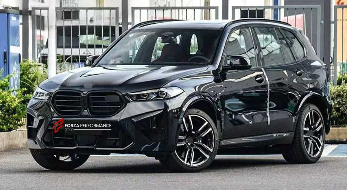 CONVERSION BODY KIT for BMW X5 G05 LCI 2023+ UPGRADE to X5M F95 LCI 2023+

Set includes:
Front Bumper Assembly
Front Grille
Fender Flares
Rear Bumper Assembly
Rear Diffuser
Exhaust Tips

Material: Plastic

NOTE: Professional installation is required.