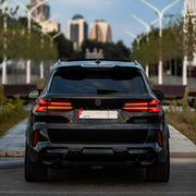 CONVERSION BODY KIT for BMW X5 G05 LCI 2023+ UPGRADE to X5M F95 LCI 2023+

Set includes:
Front Bumper Assembly
Front Grille
Fender Flares
Rear Bumper Assembly
Rear Diffuser
Exhaust Tips

Material: Plastic

NOTE: Professional installation is required.
