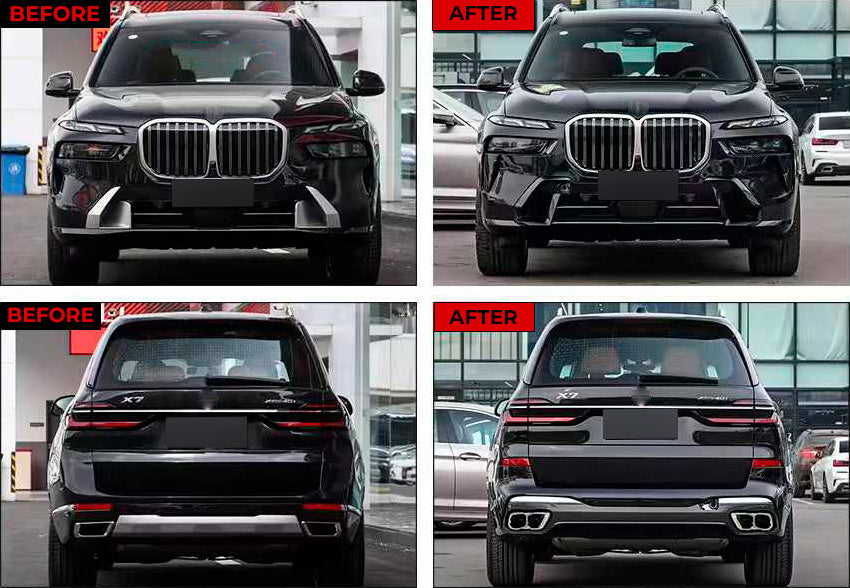 CONVERSION BODY KIT FOR BMW X7 G07 LCI 2023+ UPGRADE to BMW X07 G07 M60i M SPORT FACELIFT