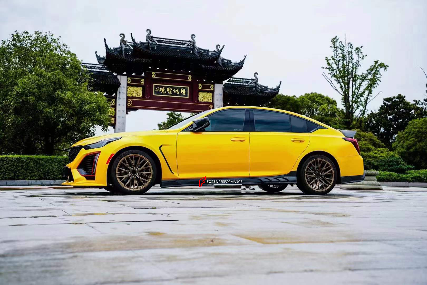 CONVERSION BODY KIT FOR CADILLAC CT5 UPGRADE TO CT5 BLACKWING GT SPORT STYLE

Set include:  

Front Bumper
Side Fenders
Side Skirts

Material: Plastic