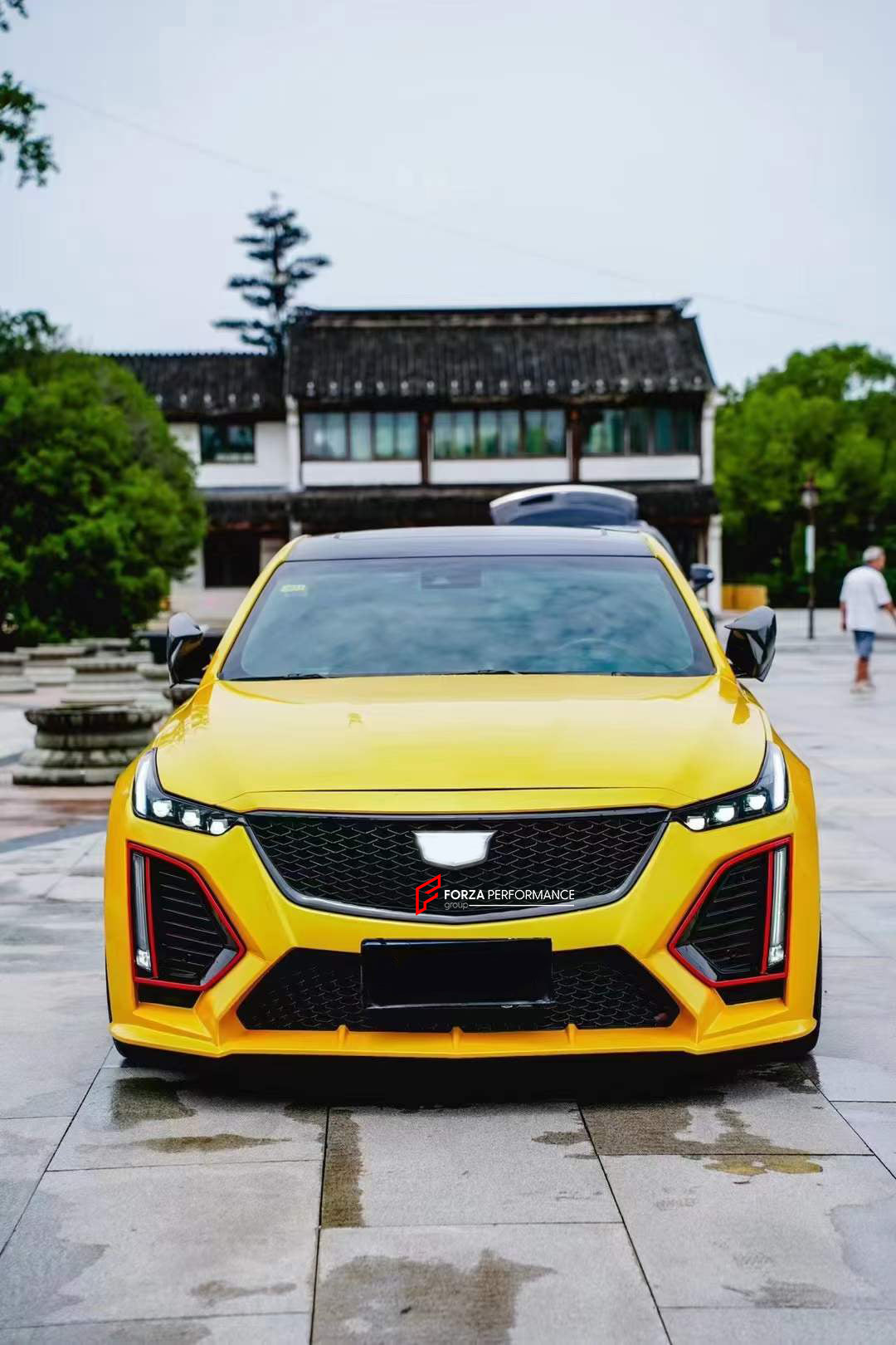 CONVERSION BODY KIT FOR CADILLAC CT5 UPGRADE TO CT5 BLACKWING GT SPORT STYLE

Set include:  

Front Bumper
Side Fenders
Side Skirts

Material: Plastic