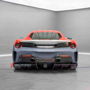 CONVERSION BODY KIT FOR FERRARI 488 2015 - 2020 upgrade to PISTA

Set includes:

Front Lip
Front Bumper Mesh
Front Bumper Trims
Front Bumper with Air Vent
Front Lid with Air Vent
Central Cosmetic Cover
Cosmetic Trims
Luggage
Front Wheelhouse
Side Skirts
Air Intake Flaps Vents Cover
Gas Cap
Rear Spoiler
Rear Bumper
Rear Diffuser

Material: Plastic with Carbon

Note: Professional installation is required