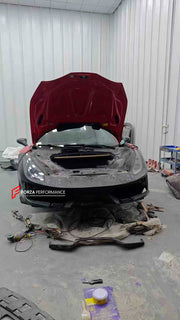 CONVERSION BODY KIT FOR FERRARI 488 2015+ upgrade to PISTA.

Set includes:

Front bumper
Carbon front lip
Carbon hood/bonnet
Carbon side skirts add-ons
Rear bumper
Carbon rear diffuser
Rear decklid spoiler

Material: Plastic

Note: Professional installation is required
