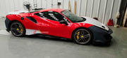 CONVERSION BODY KIT FOR FERRARI 488 2015 - 2020 upgrade to PISTA

Set includes:

Front Lip
Front Bumper Mesh
Front Bumper Trims
Front Bumper with Air Vent
Front Lid with Air Vent
Central Cosmetic Cover
Cosmetic Trims
Luggage
Front Wheelhouse
Side Skirts
Air Intake Flaps Vents Cover
Gas Cap
Rear Spoiler
Rear Bumper
Rear Diffuser

Material: Plastic with Carbon

Note: Professional installation is required