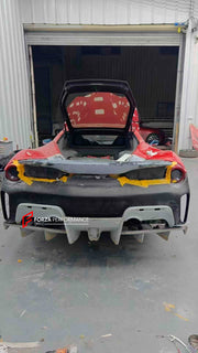 CONVERSION BODY KIT FOR FERRARI 488 2015+ upgrade to PISTA.

Set includes:

Front bumper
Carbon front lip
Carbon hood/bonnet
Carbon side skirts add-ons
Rear bumper
Carbon rear diffuser
Rear decklid spoiler

Material: Plastic

Note: Professional installation is required