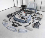 CONVERSION BODY KIT for FERRARI 488 2015+ upgrade to PISTA

Set includes:

Front Bumper
Carbon Front Lip
Carbon Hood/Bonnet
Carbon Side Skirts add-ons
Rear Bumper
Carbon Rear Diffuser
Rear Decklid Spoiler

Material: Plastic, Autoclaved Fiberglass, Dry Carbon Fiber

Note: Professional installation is required