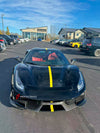 Conversion body kit Ferrari 488 Pista for Ferrari 488 2015+

Set include:

Front bumper
Carbon front lip 
Carbon hood/bonnet
Carbon side skirts add-ons
Rear bumper
Carbon rear diffuser
Rear decklid spoiler
Material: Autoclaved fiberglass and dry carbon fiber

Note: Professional installation is required

Production time: 14 Days