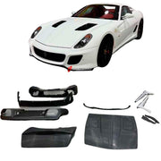 CONVERSION UPGRADE FACELIFT OLD TO NEW BODY KIT for FERRARI 599 GTB 2006 - 2012 to 599 GTO
Set includes:

Front Lip
Front Bumper
Hood Bonnet
Side Skirts
Trunk Lid
Rear Bumper
Rear Diffuser
Material: Dry Carbon + Plastic

NOTE: Professional installation is required.