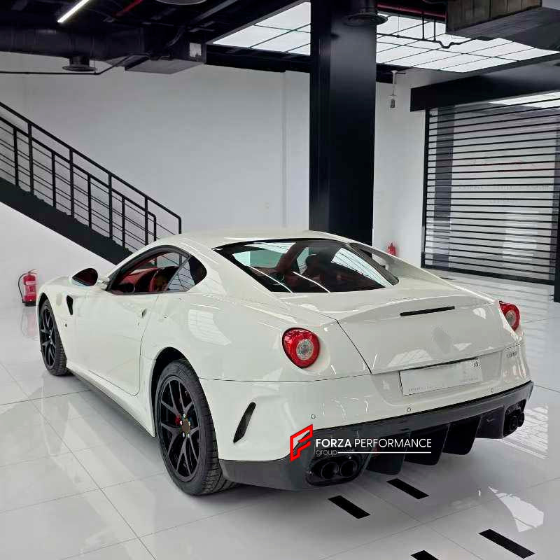 CONVERSION UPGRADE FACELIFT OLD TO NEW BODY KIT for FERRARI 599 GTB 2006 - 2012 to 599 GTO
Set includes:

Front Lip
Front Bumper
Hood Bonnet
Side Skirts
Trunk Lid
Rear Bumper
Rear Diffuser
Material: Dry Carbon + Plastic

NOTE: Professional installation is required.