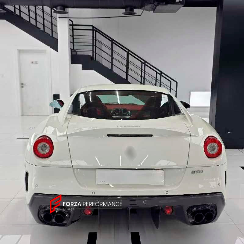 CONVERSION UPGRADE FACELIFT OLD TO NEW BODY KIT for FERRARI 599 GTB 2006 - 2012 to 599 GTO
Set includes:

Front Lip
Front Bumper
Hood Bonnet
Side Skirts
Trunk Lid
Rear Bumper
Rear Diffuser
Material: Dry Carbon + Plastic

NOTE: Professional installation is required.