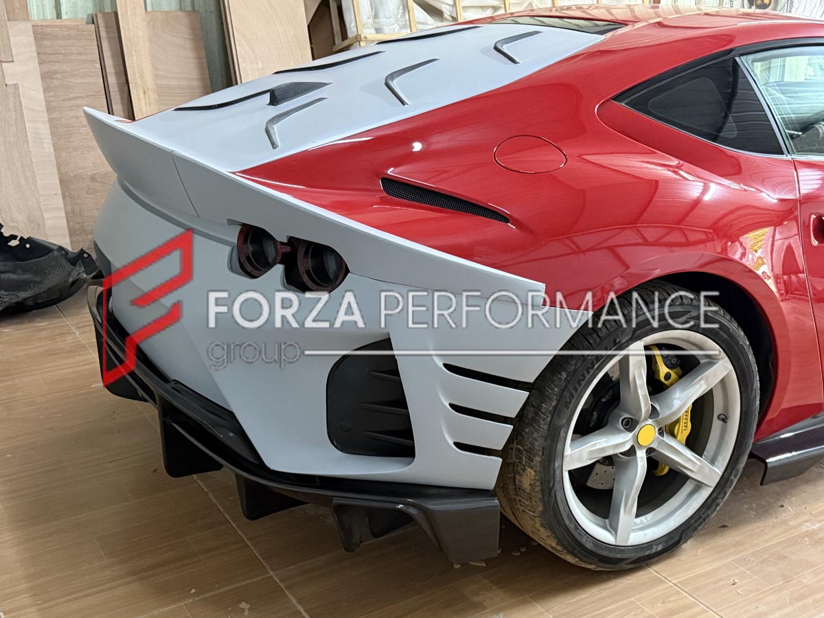 CONVERSION BODY KIT for FERRARI 812 upgrade to 812 COMPETIZIONE

Set includes:

Front Bumper
Hood
Front Fenders
Side Skirts
Rear Bumper
Rear Wing Spoiler
Rear Trunk

Rear Diffuser