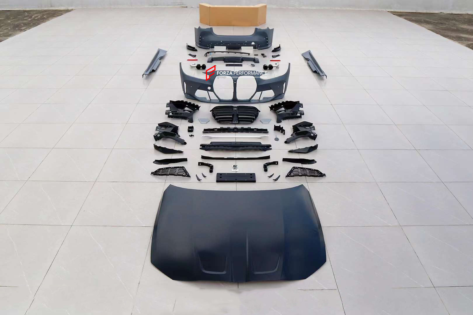 CONVERSION BODY KIT for BMW 4 SERIES G20 G22 G26 G23 to M4 G82 2020+  Set includes:  Front Bumper Assembly Front Grille Side Skirts Hood/Bonnet Rear Diffuser Rear Bumper Assembly
