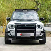 CONVERSION BODY KIT for JETOUR T2 TRAVELLER 2024+ UPGRADE to LAND ROVER DEFENDER L663 2020+

Set includes:
Front Lip
Front Bumper Assembly
Front Grille
Headlights
Hood Bonnet
Fender Flares
Tail Lights
Rear Bumper Assembly
Rear Diffuser
Exhaust Tips

Material: Plastic

NOTE: Professional installation is required.