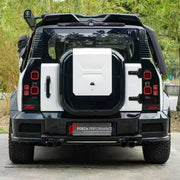 CONVERSION BODY KIT for JETOUR T2 TRAVELLER 2024+ UPGRADE to LAND ROVER DEFENDER L663 2020+

Set includes:
Front Lip
Front Bumper Assembly
Front Grille
Headlights
Hood Bonnet
Fender Flares
Tail Lights
Rear Bumper Assembly
Rear Diffuser
Exhaust Tips

Material: Plastic

NOTE: Professional installation is required.