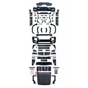 CONVERSION BODY KIT for JETOUR T2 TRAVELLER 2024+ UPGRADE to LAND ROVER DEFENDER L663 2020+

Set includes:
Front Lip
Front Bumper Assembly
Front Grille
Headlights
Hood Bonnet
Fender Flares
Tail Lights
Rear Bumper Assembly
Rear Diffuser
Exhaust Tips

Material: Plastic

NOTE: Professional installation is required.