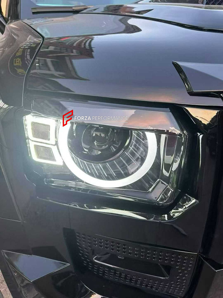 CONVERSION BODY KIT for JETOUR T2 TRAVELLER 2024+ UPGRADE to LAND ROVER DEFENDER L663 2020+

Set includes:
Front Lip
Front Bumper Assembly
Front Grille
Headlights
Hood Bonnet
Fender Flares
Tail Lights
Rear Bumper Assembly
Rear Diffuser
Exhaust Tips

Material: Plastic

NOTE: Professional installation is required.