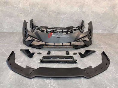 CONVERSION FRONT BUMPER WITH HEADLIGHTS FOR LAMBORGHINI HURACAN LP580 LP610 2015+ UPGRADE TO TECNICA