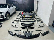 CONVERSION BODY KIT for LAMBORGHINI URUS 2018 - 2022 upgrade to PERFORMANTE

Set includes:

Front Lip
Front Bumper Assembly
Hood
Fender Flares
Side Mirror Covers
Side Skirts
Rear Trunk Spoiler
Roof Spoiler
Rear Bumper Asembly
Rear Diffuser
Interior Covers
Interior Trims

Material: Plastic + Carbon

Note: Professional installation is required.