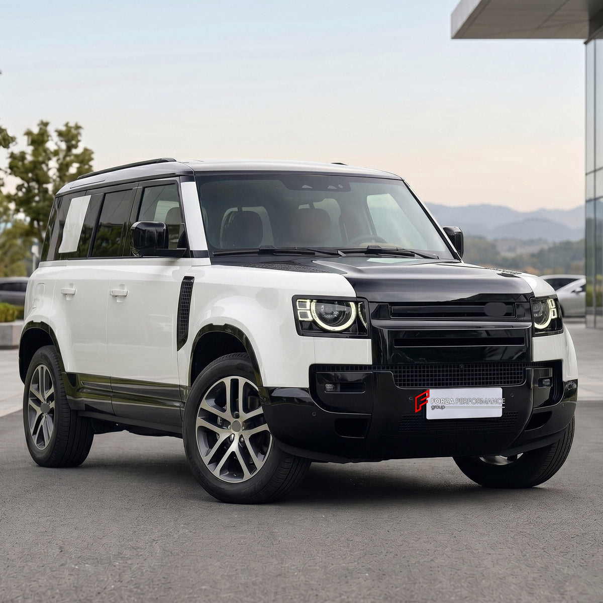 CONVERSION UPGRADE FACELIFT OLD TO NEW BODY KIT for Land Rover Defender L663 2020 - 2025 to Defender L663 Facelift 2026+
Set includes:

Front Headlights
Front Bumper Add ons
Front Hood Trims
Front Fender Vents
Rear Tail Lights Covers
Rear Bumper Add ons
Material: Plastic

NOTE: Professional installation is required.