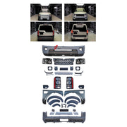 CONVERSION UPGRADE FACELIFT OLD TO NEW BODY KIT for Land Rover Discovery 3 2004 - 2009 to Discovery 4 2014+
Set includes:

Front Lip
Front Bumper Assembly
Front Grille
License Plate
Front Fenders
Rear Bumper Assembly
Rear Diffuser
Exhaust Tips
Material: Plastic

NOTE: Professional installation is required.