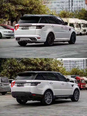 CONVERSION BODY KIT for LAND ROVER RANGE ROVER SPORT L494 2013 - 2018 UPGRADE to SVR L494 FACELIFT 2017 - 2022 FORZA PERFORMANCE custom fit SVR Style

Set includes:
Front Bumper Assembly
Front Grille
Headlights
Front Fenders
Side Skirts
Tail Lights
Rear Bumper Assembly
Exhaust Tips

Material: Plastic

NOTE: Professional installation is required.