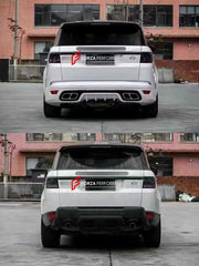 CONVERSION BODY KIT for LAND ROVER RANGE ROVER SPORT L494 2013 - 2018 UPGRADE to SVR L494 FACELIFT 2017 - 2022 FORZA PERFORMANCE custom fit SVR Style

Set includes:
Front Bumper Assembly
Front Grille
Headlights
Front Fenders
Side Skirts
Tail Lights
Rear Bumper Assembly
Exhaust Tips

Material: Plastic

NOTE: Professional installation is required.
